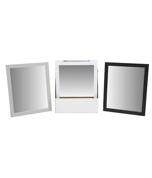 Specchio Rettangolare Specchiera Con Cornice Decorata In Pvc 40 X 50 Cm 219108         