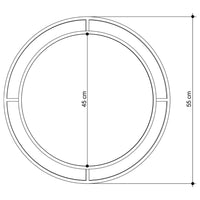 Specchio rotondo con doppia cornice Bubble in metallo colore oro