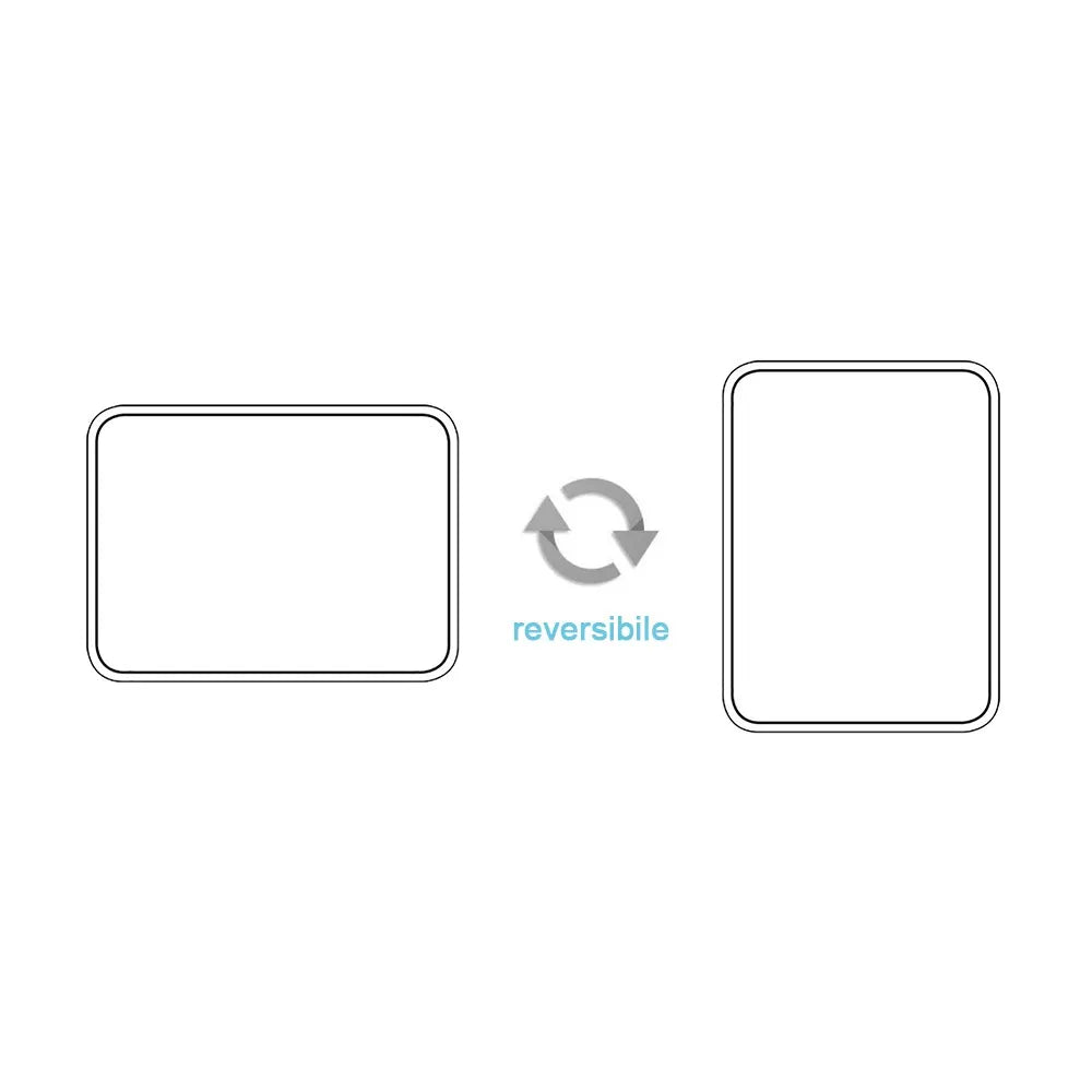 Specchio serigrafato bagno con telaio 80x60 cm installazione reversibile