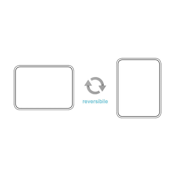 Specchio serigrafato bagno con telaio 80x60 cm installazione reversibile