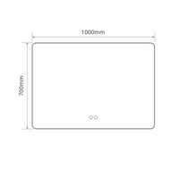 Specchio smart rettangolare YJ-70100A con retroilluminazione 100x70