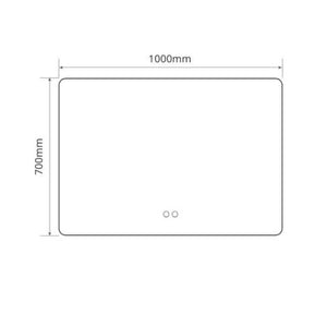 Specchio smart rettangolare YJ-70100A con retroilluminazione 100x70