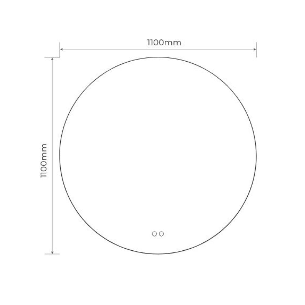 Specchio smart rotondo anti-appannamento YJ-110A diametro 110x110
