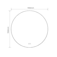 Specchio smart rotondo anti-appannamento YJ-110A diametro 110x110
