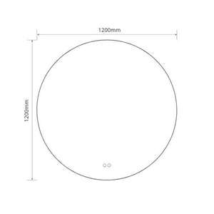 Specchio smart rotondo anti-appannamento YJ-120A diametro 120x120