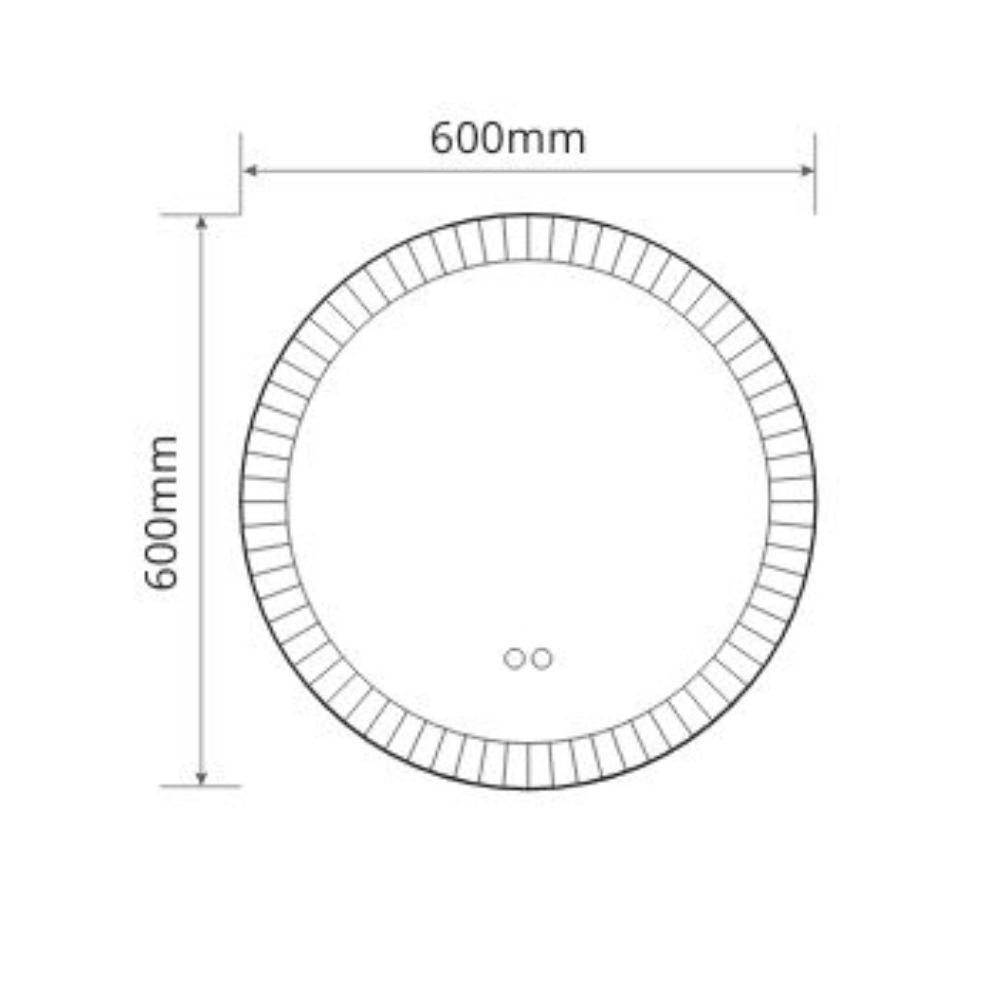 Specchio smart rotondo anti-appannamento YJ-3001-60 diametro 60x60