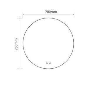 Specchio smart rotondo anti-appannamento YJ-70A diametro 70x70