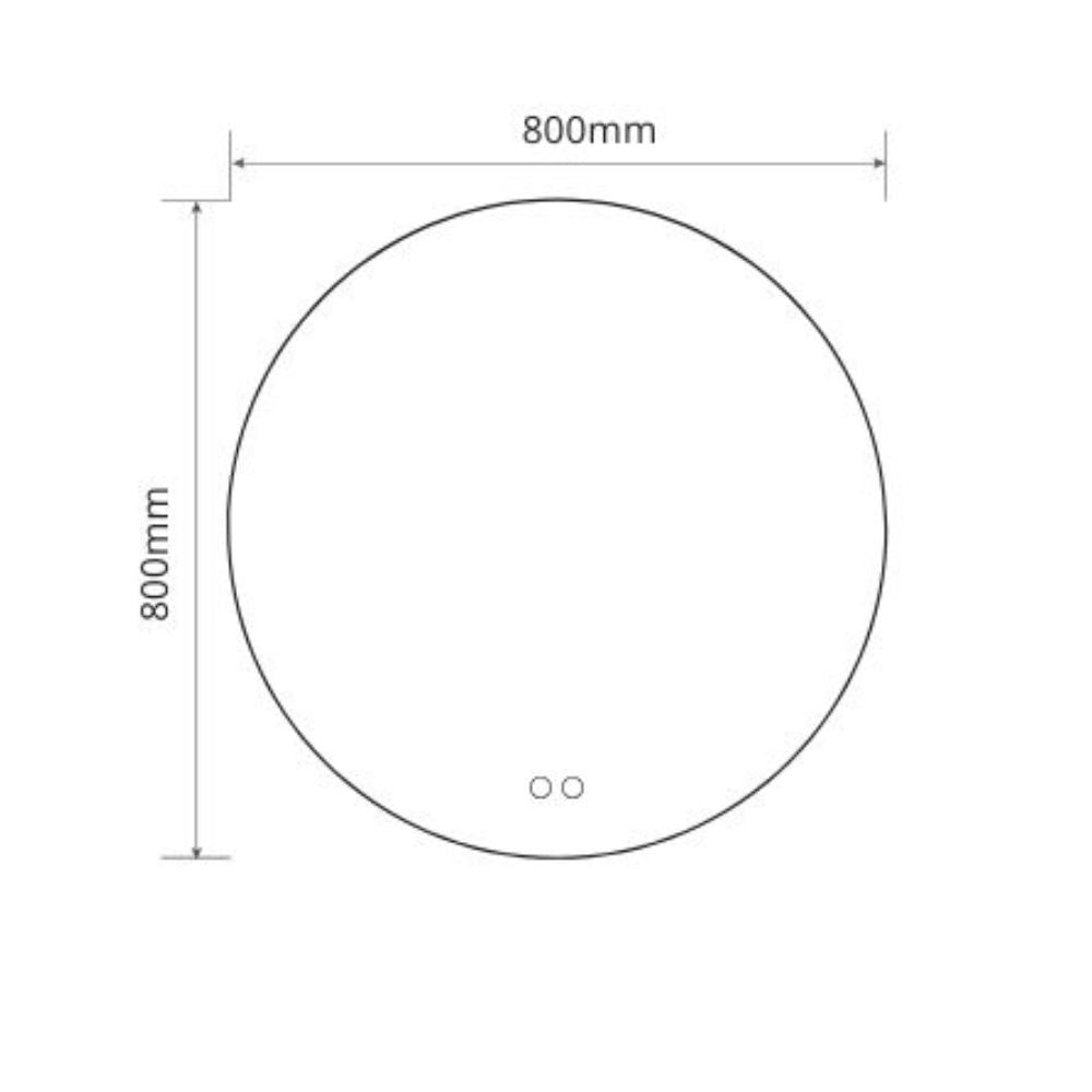Specchio smart rotondo anti-appannamento YJ-80A diametro 80x80