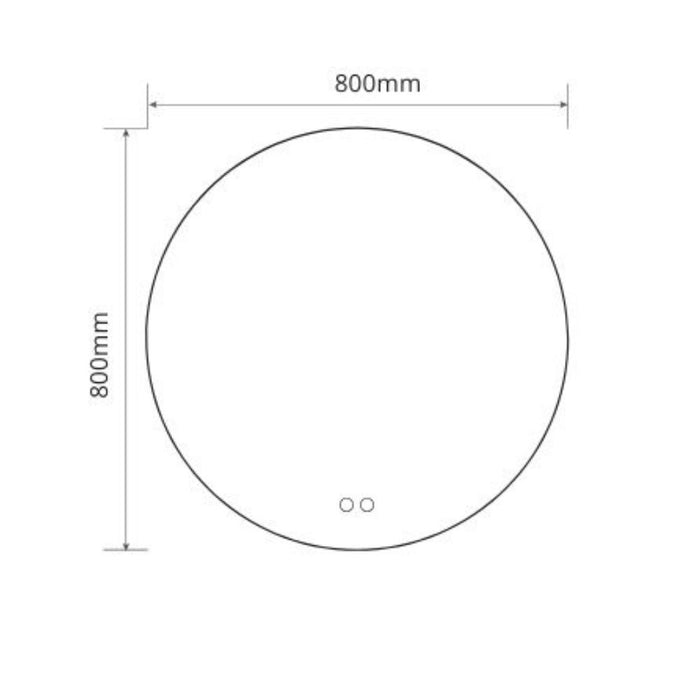 Specchio smart rotondo anti-appannamento YJ-80A diametro 80x80