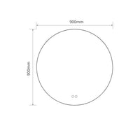 Specchio smart rotondo anti-appannamento YJ-90A diametro 90x90