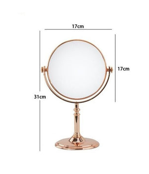 Specchio Tavolo Girevole Make Up Trucco Accessorio Bagno Oro Rosa Donna 8â€³ 69415         