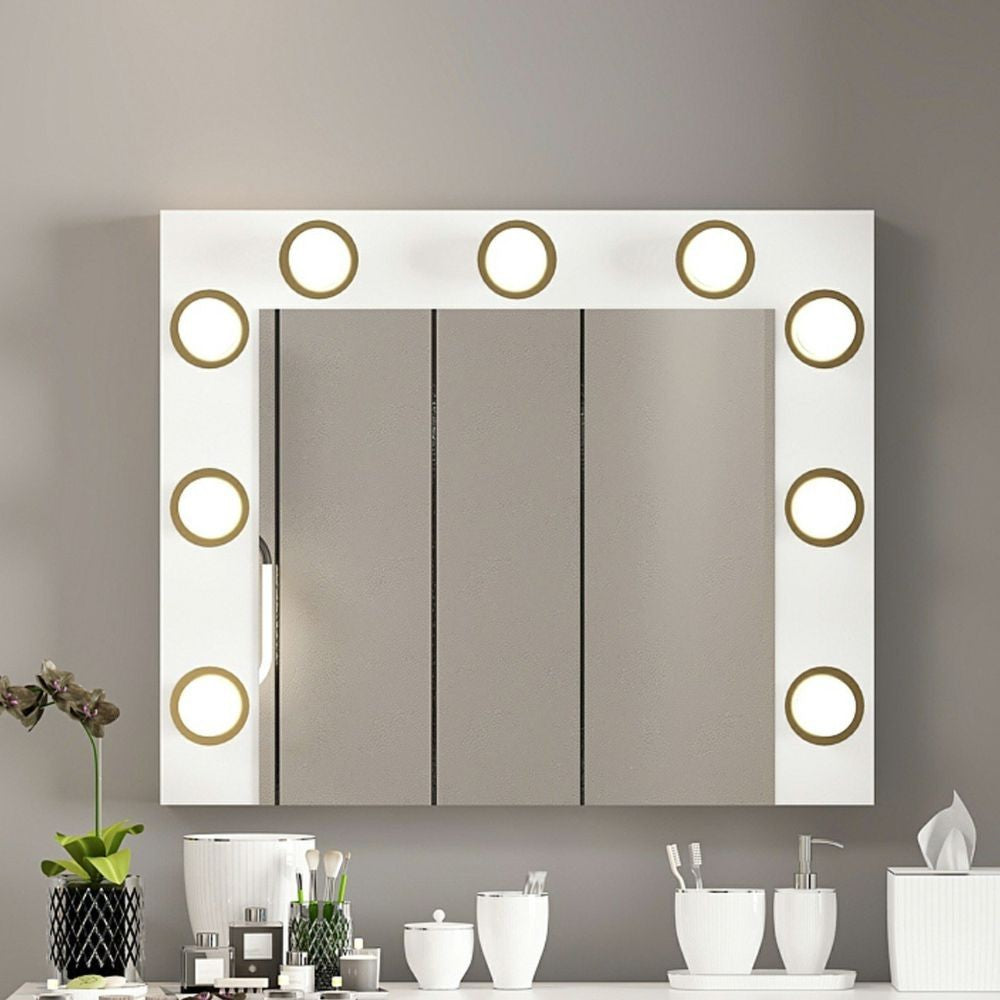 Specchio Trucco Armin con Luci LED 72x7x60H – L'eleganza e la funzionalità per il tuo angolo beauty