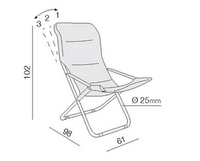Sdraio da giardino canapone imbottita, Poltrona da casa, veranda cuscino imbottito colore Floris Grigio Tomaino