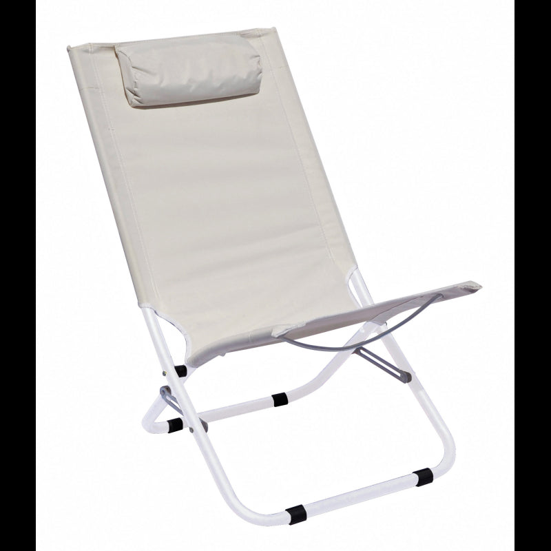 Set di 8 Spiaggina in Ferro Bianco/Poli Tinta unita Moia