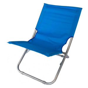 Trade Shop - Spiaggina In Tessuto Oxford Blu Pieghevole Sedia Per Mare Campeggio Portatile 281050 -        