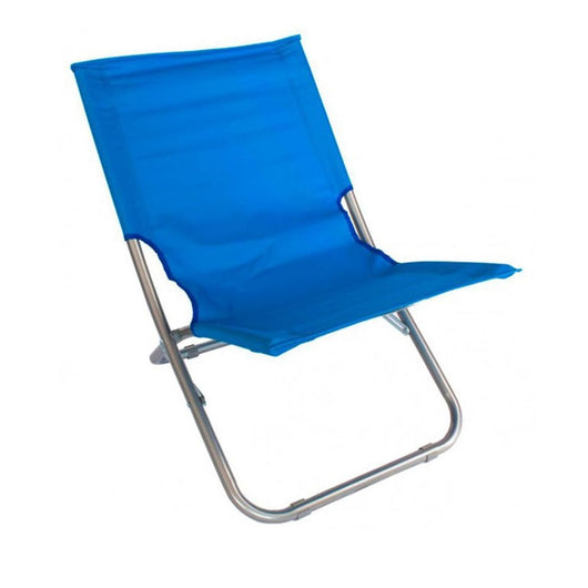 Trade Shop - Spiaggina In Tessuto Oxford Blu Pieghevole Sedia Per Mare Campeggio Portatile 281050 -        