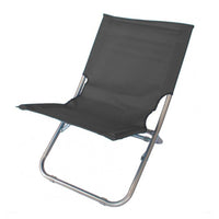 Trade Shop - Spiaggina In Tessuto Oxford Grigia Pieghevole Sedia Mare Campeggio Portatile 281049 -        