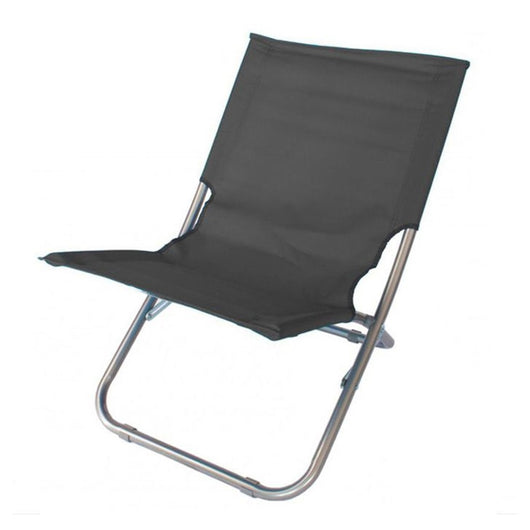 Trade Shop - Spiaggina In Tessuto Oxford Grigia Pieghevole Sedia Mare Campeggio Portatile 281049 -        