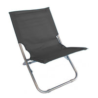 Trade Shop - Spiaggina In Tessuto Oxford Grigia Pieghevole Sedia Mare Campeggio Portatile 281049 -        