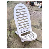 Trade Shop - Spiaggina Pieghevole Bianca In Plastica 40x40x86 Cm Per Mare Piscina Estate 070301 -