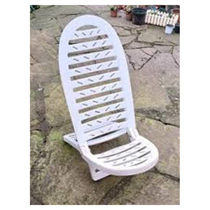 Trade Shop - Spiaggina Pieghevole Bianca In Plastica 40x40x86 Cm Per Mare Piscina Estate 070301 -