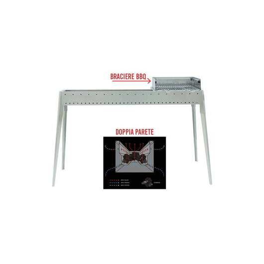 Spiedo Grill inox El Gaucho Combi 80+40