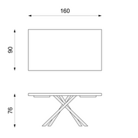 Spike STONES Tavolo Allungabile 160/240 x 90 cm