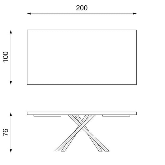 Spike STONES Tavolo Fisso 200 x 76 H cm