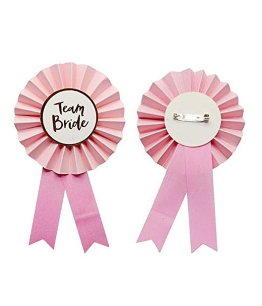 Spilla Rosa Carta Team Bride Amiche Sposa Addio Nubilato Distintivo Party Festa         