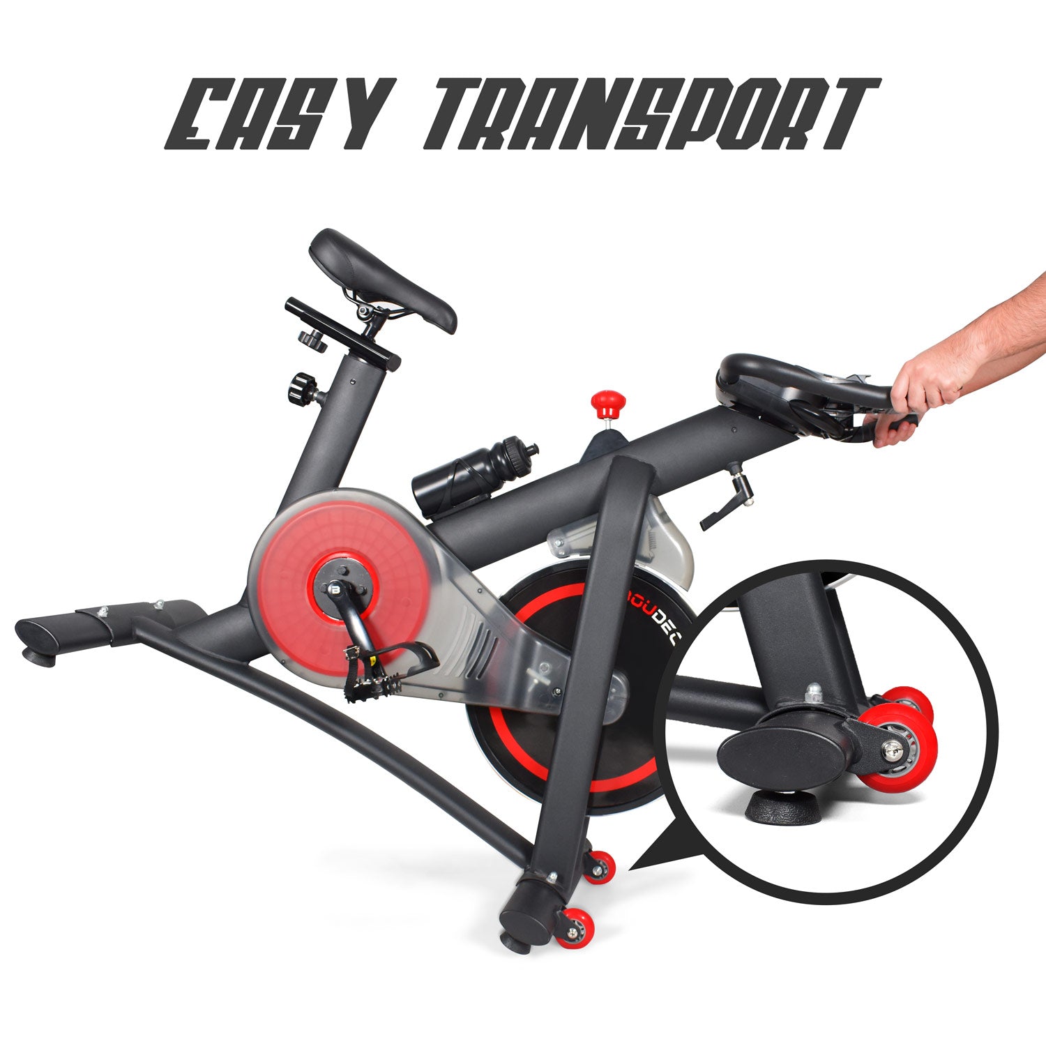 EDGE 1600 - Cyclette da corsa professionale con volano da 16 kg a resistenza magnetica, display LCD, software di monitoraggio e supporto tablet Cyclette da fitness Whirling bike Professional Running bike