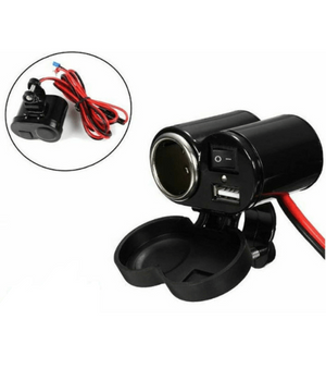 Spina Accendino Caricabatteria Per Moto Cellulare Porte Usb Accendisigari Q-a47         