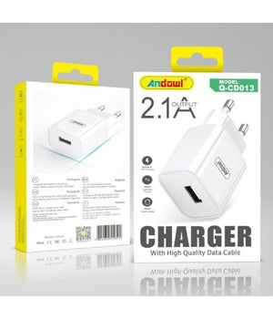 Spina Caricabatterie Usb Smartphone 2.1a Ricarica Veloce Per Presa Muro Q-cd013         