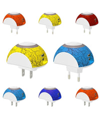 Spina Presa 2.1a 2 Porte Usb Luce Notturna Led Lampada Lettura Carica Batterie         