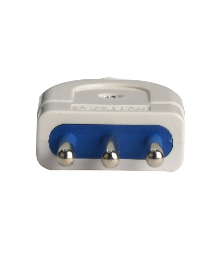 Spina S11 10a 2p+t Elettrica Piatta Salvaspazio Bianca Dritta 250v Max 1500w 83003         