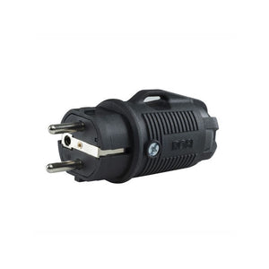 Spina Schuko 16A+T Nero Gomma Ip54 Rosi