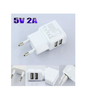 Spina Usb 5v 2a Caricatore Adattatore Caricabatteria Universale 2 Porta Usb         