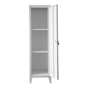 Armadietto spogliatoio in metallo con serratura 137 x 38 x 38 cm bianco 03_0006360