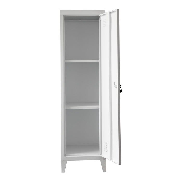 Armadietto spogliatoio in metallo con serratura 137 x 38 x 38 cm bianco 03_0006360