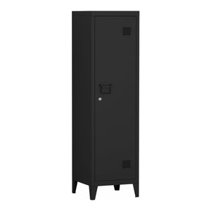 Armadietto spogliatoio in metallo con serratura 137 x 38 x 38 cm nero 03_0006361
