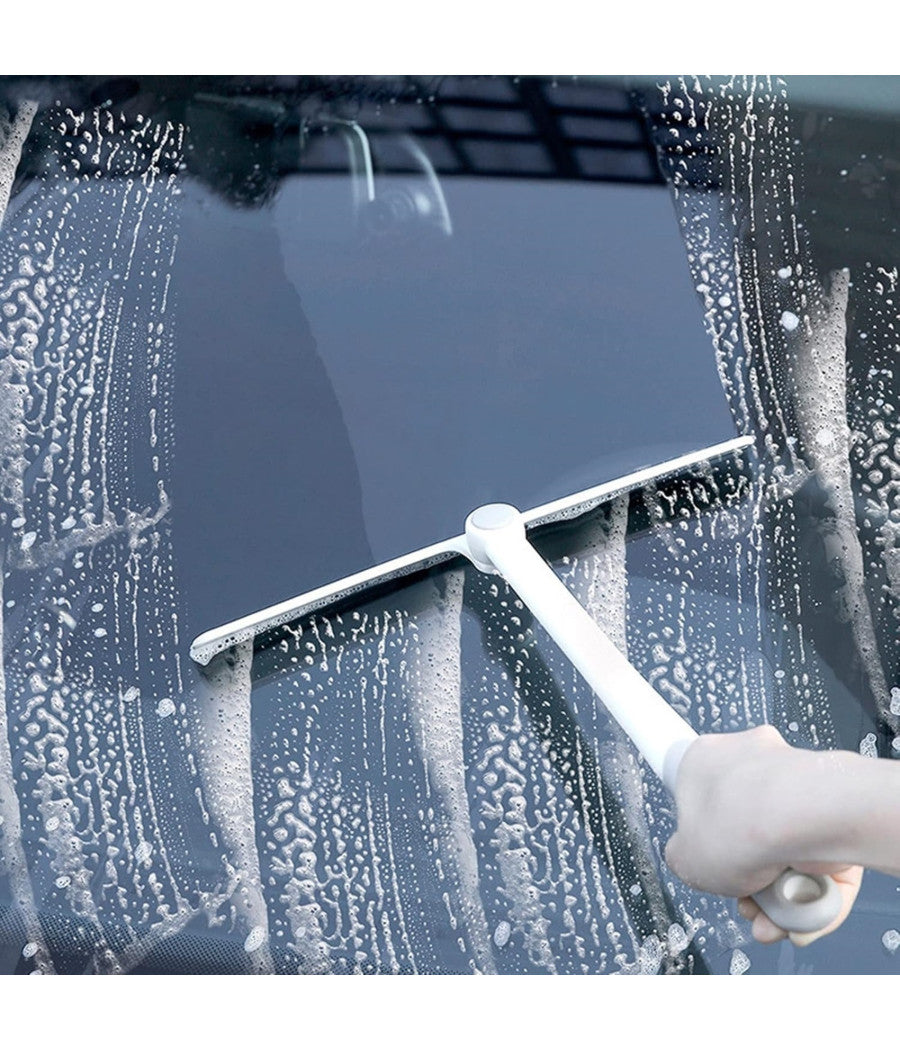 Spingiacqua Tergivetro Ruotabile Pulisci Specchio Porta Doccia Bagno Vetri 87626         