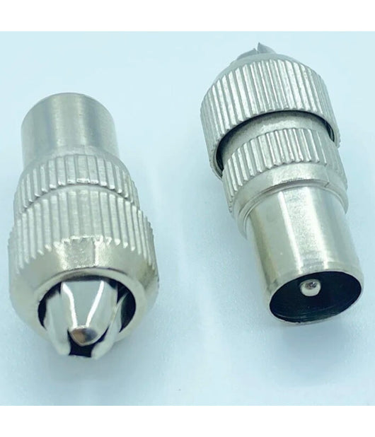 Spinotto Tv Femmina Connettore Antenna Per Televisore Adattatore Maxtech C-005         