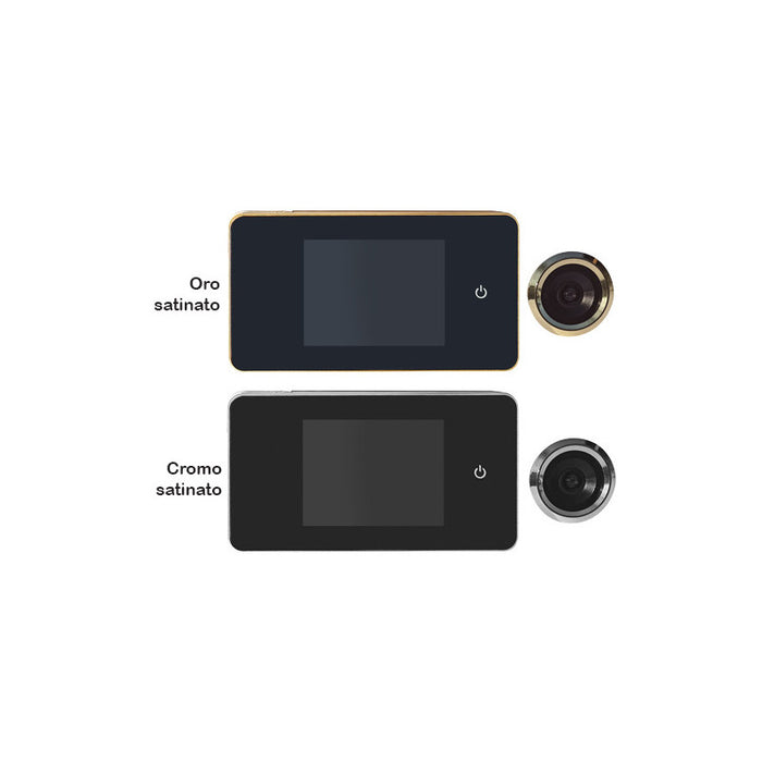 Spioncino digitale oro satinato A.1673OS – Display LCD 2,6" – Sicurezza per porte d'ingresso