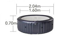 Tempo Style - Piscina Idromassaggio Circolare MSpa Splendida M-CA061 (6 Posti) | 204 cm diametro | 930 litri | 125 getti d'aria massaggianti | 6 Idrogetti | Copertura inclusa