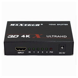 Splitter Sdoppiatore 4 Porte Hdmi Full Hd 1080p Per Tv Ps3 Xbox 3d 4k Maxtech Dk-104c         