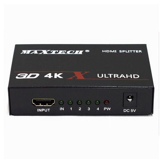 Splitter Sdoppiatore 4 Porte Hdmi Full Hd 1080p Per Tv Ps3 Xbox 3d 4k Maxtech Dk-104c         