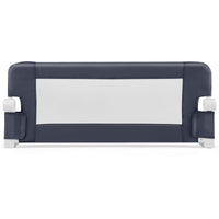 Sponda da letto pieghevole con copertura rimovibile e cinghia aggiuntiva a forma di Y-Barriera di sicurezza per bambini Grigio scuro