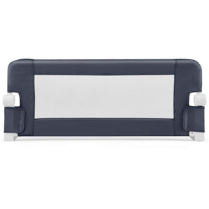 Sponda da letto pieghevole con copertura rimovibile e cinghia aggiuntiva a forma di Y-Barriera di sicurezza per bambini Grigio scuro