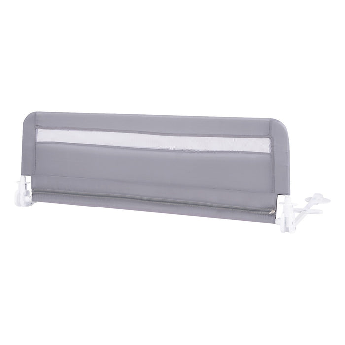 Sponda da letto pieghevole con copertura removibile e lavabile e cintura di sicurezza, Sponda da letto a ribalta per bambini Grigio-Barriere letto