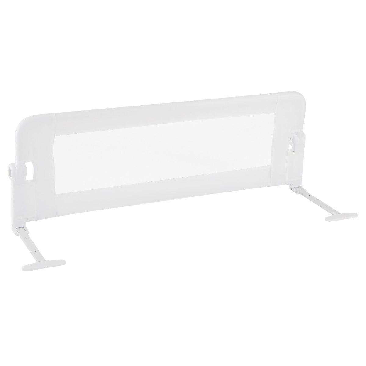 Sponda per il letto 120 cm pieghevole, Sbarra per culla convertibile per letto singolo matrimoniale Bianco-Barriere letto