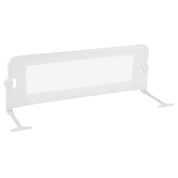 Sponda per il letto 120 cm pieghevole, Sbarra per culla convertibile per letto singolo matrimoniale Bianco-Barriere letto